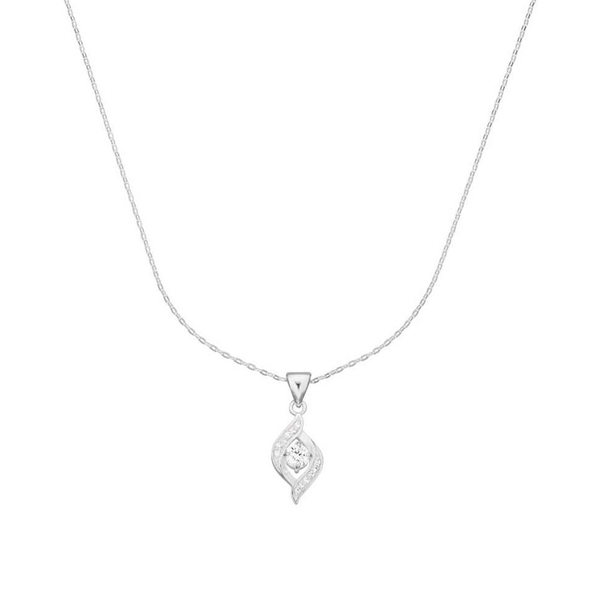 Vibholm Sølv - Halskæde m. zirkonia design Sterlingsilver sterlingsølv