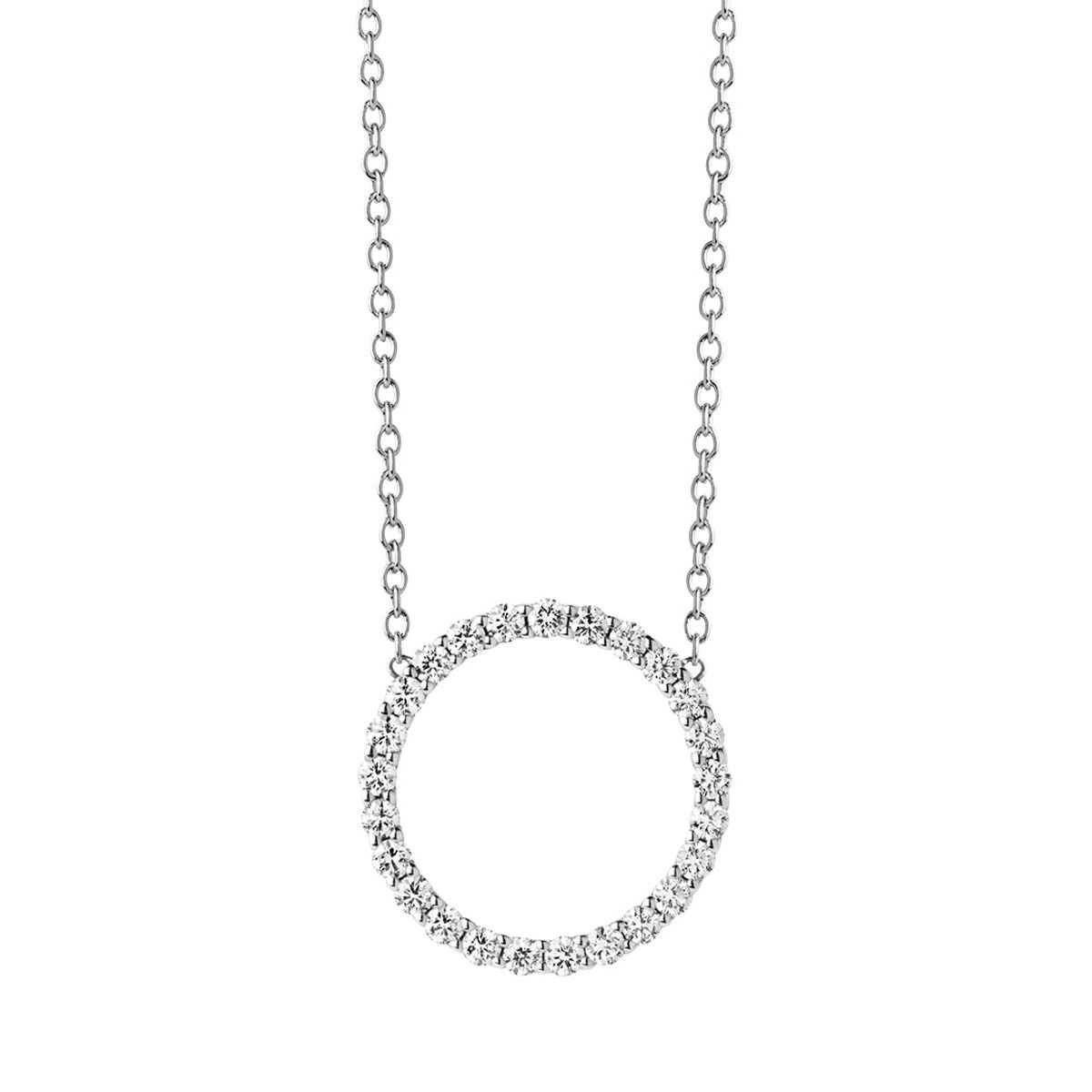 Aveny LUXURY - Cirkel Diamant halskæde, 1,00 ct. w/si 14 kt. hvidguld