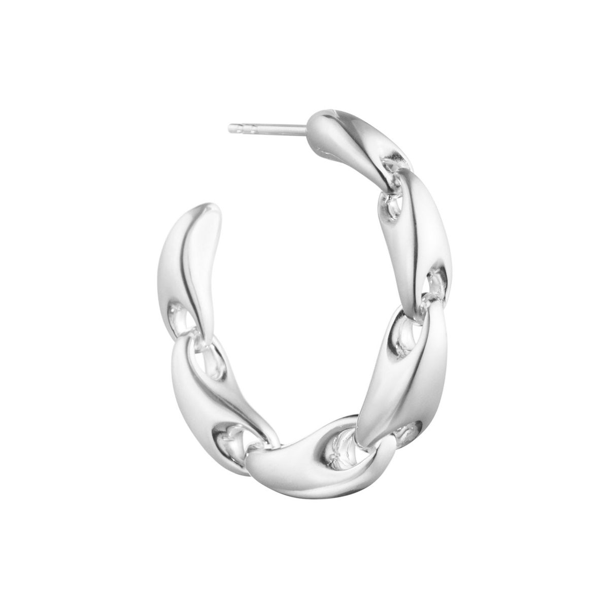 Georg Jensen - Reflect Large Chain Hoop Sølv sterlingsølv