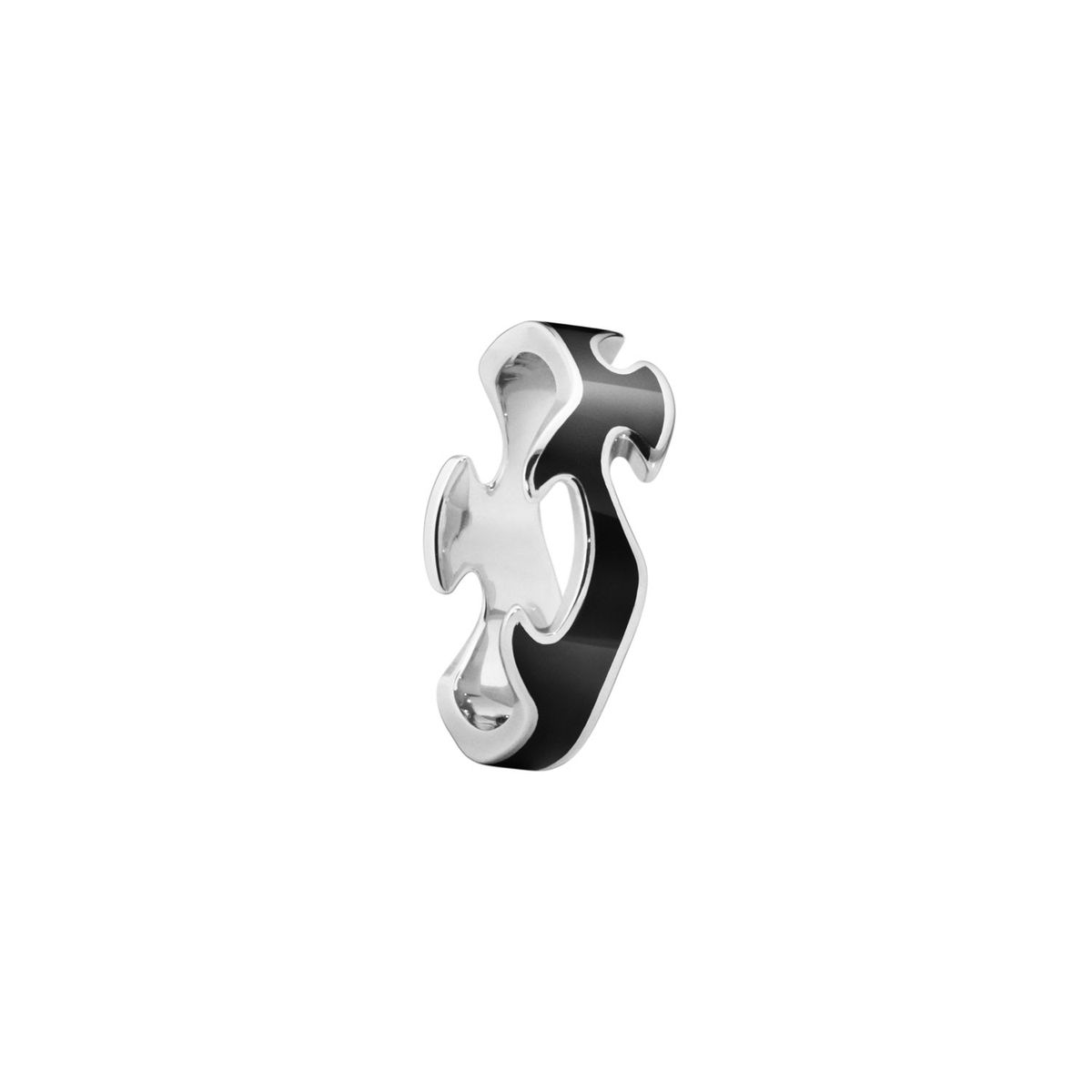 Georg Jensen - Fusion Black Hyceram Center ring 18 kt. hvidguld