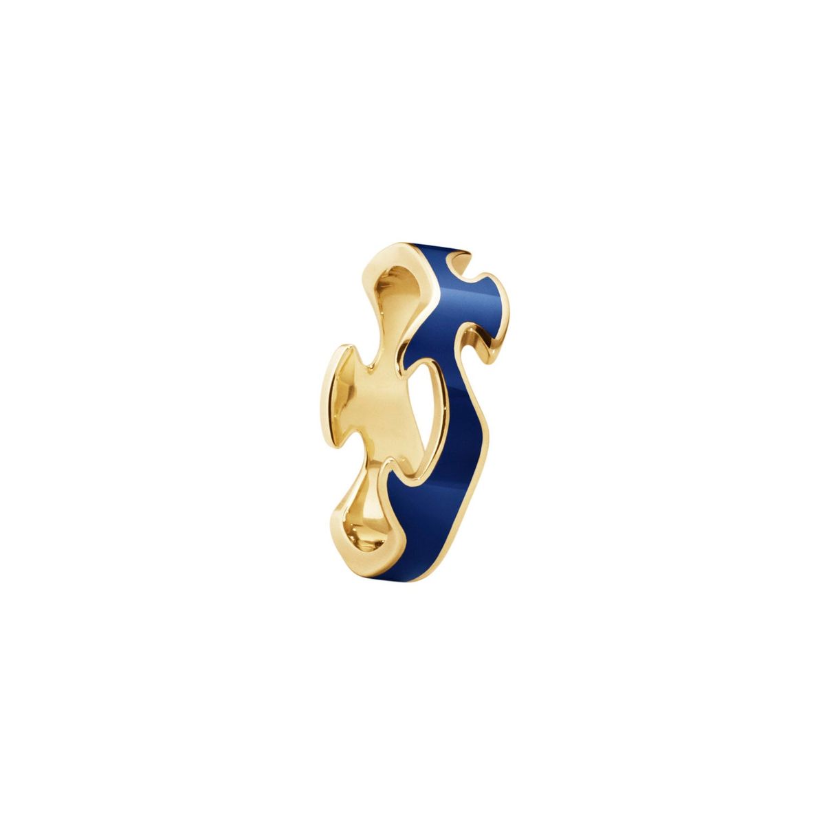 Georg Jensen - Fusion Blue Hyceram Center ring- 18 kt. guld