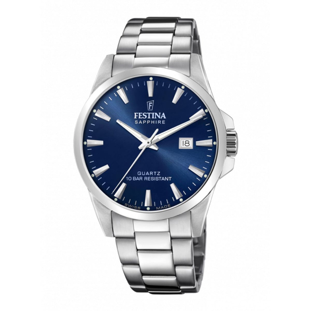 Festina - Swiss Made med blå skive, 41 mm 20024/3