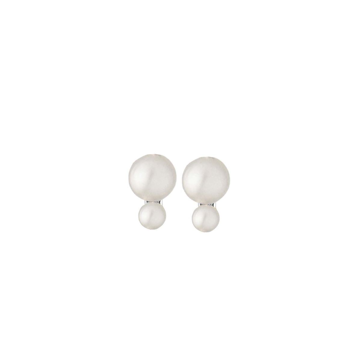 Jeberg Jewellery - Cordelia Pearl Duo ørestikker Sølv