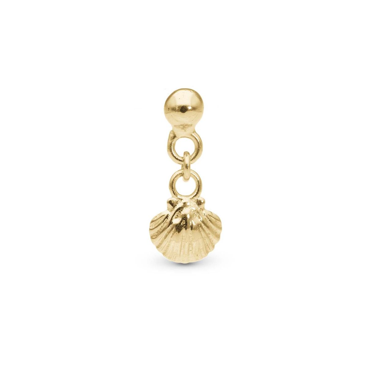 Christina Design London Jewelry & Watches - Dangling Clam Shell ørering, 1 stk. Forgyldt sterlingsølv