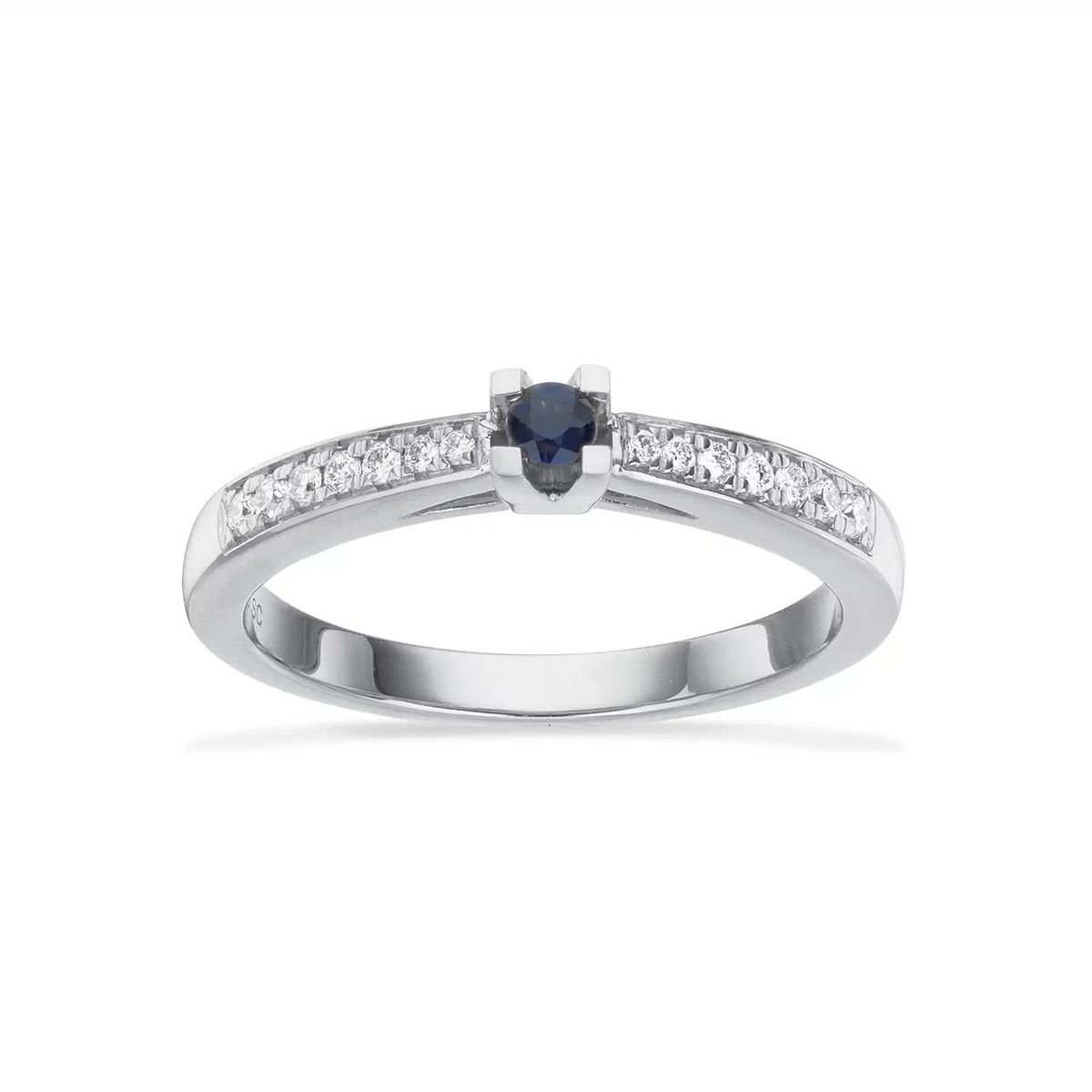 Scrouples - Kleopatra Queen ring, safir + 0,12 ct. hw/si 14 kt. hvidguld