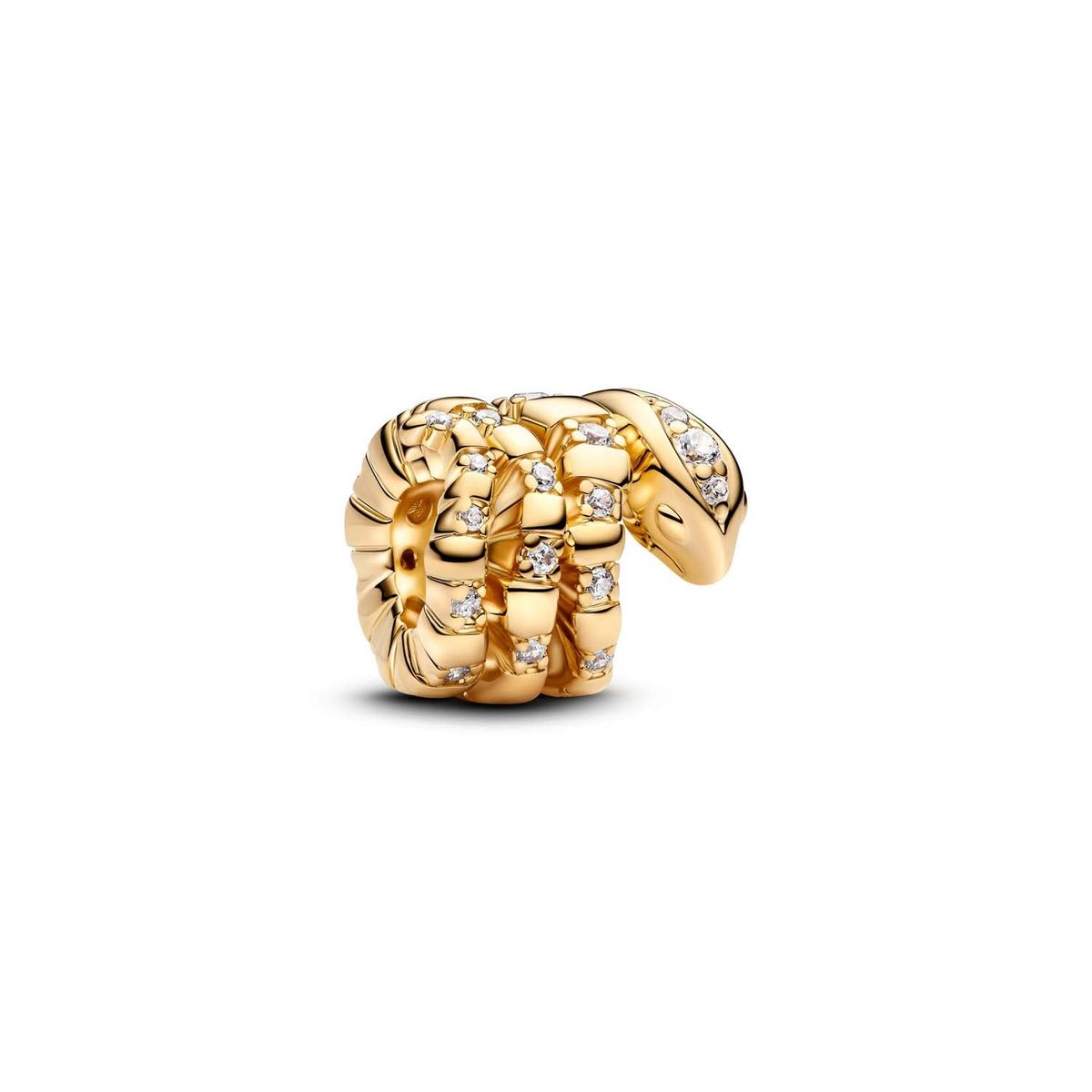 Pandora - Curled Snake charm, zirkonia Forgyldt metalblanding