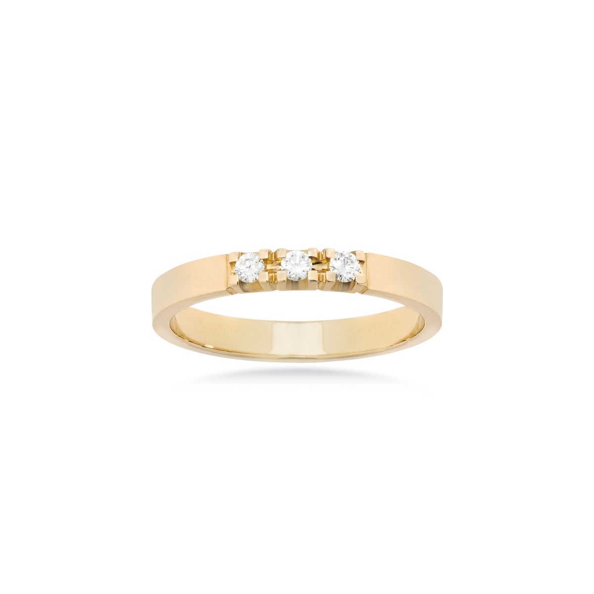 Aveny LUXURY - Alliancering, 3x0,05 ct. w/vs 14 kt. guld