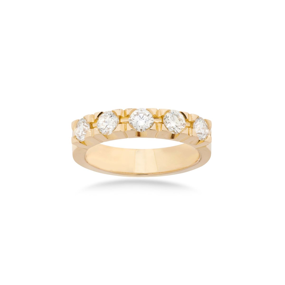 Aveny LUXURY - Alliancering, 5x0,15 ct. w/vs 14 kt. guld