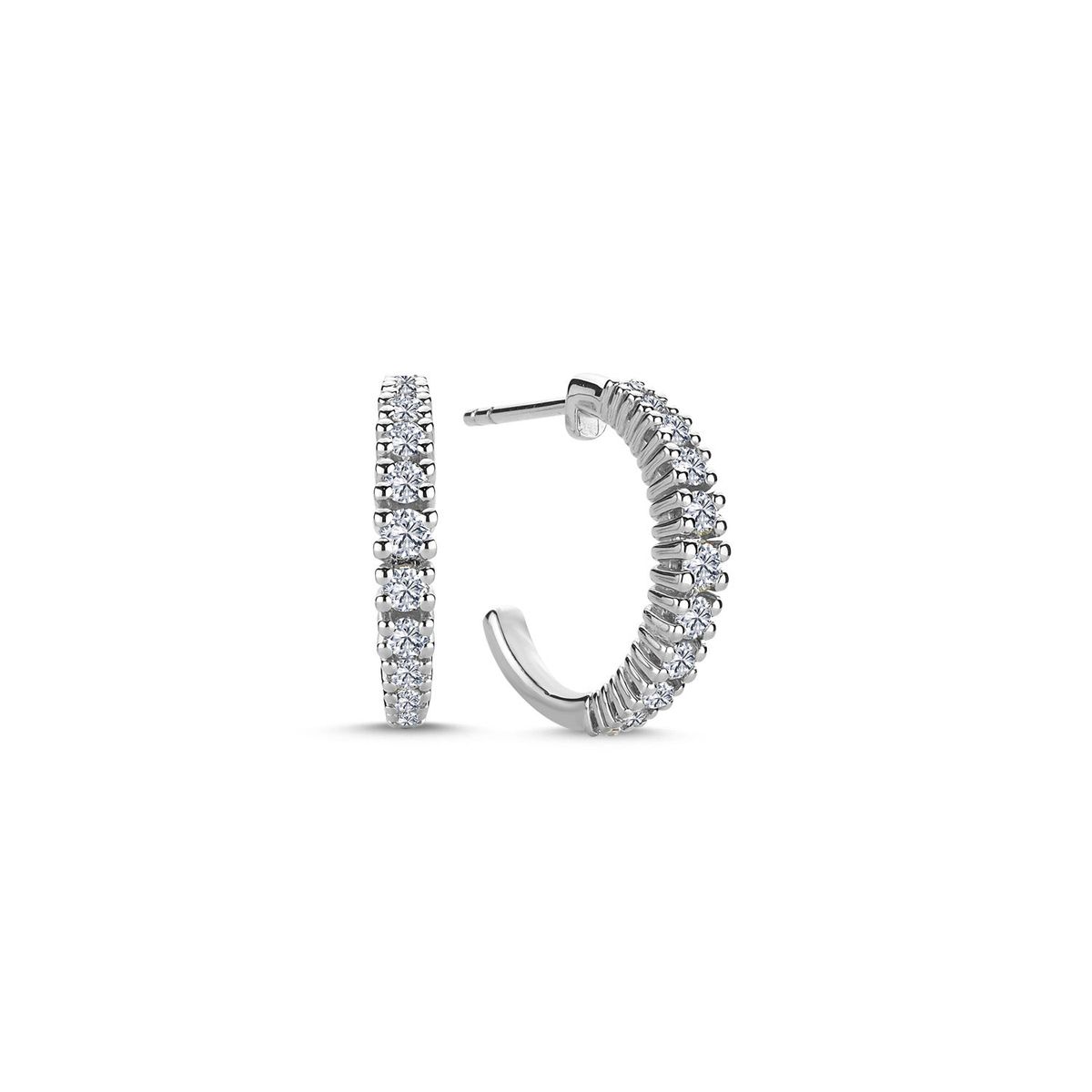 Diamond Collection Creoler hvidguld - 1,00 ct.