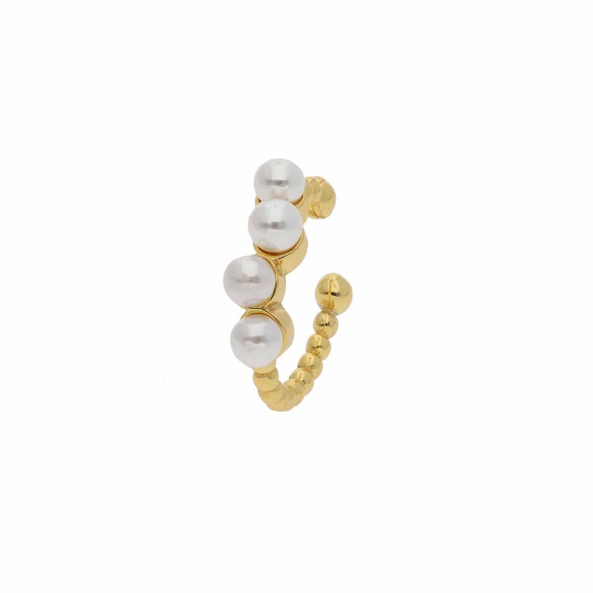 Nuni Copenhagen - Seattle Pearl earcuff forgyldt sølv sterlingsølv