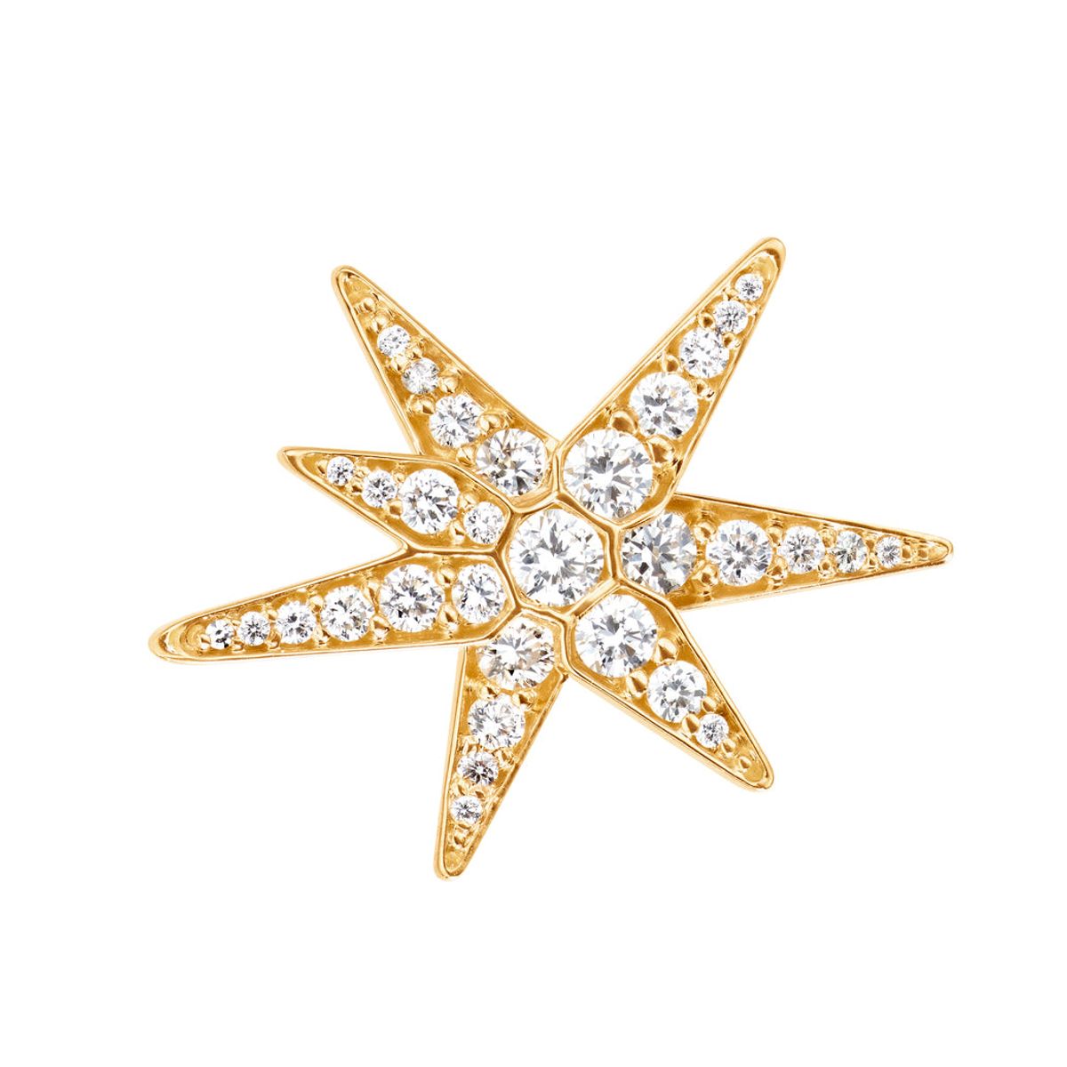 OLE LYNGGAARD COPENHAGEN - Funky Stars Mellem ørestik, 0,18ct 18 kt. guld