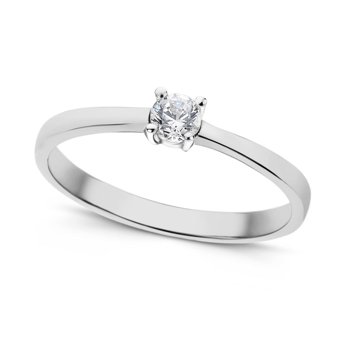 Diamond Collection - Solitairering 14 kt. hvidguld