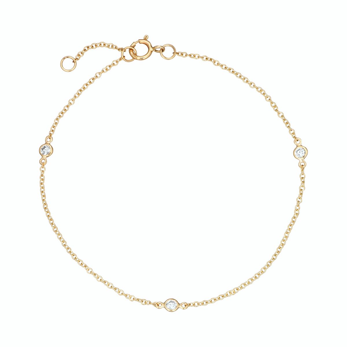 Aveny LUXURY - Armbånd, 0,15 ct. w/si 14 kt. guld