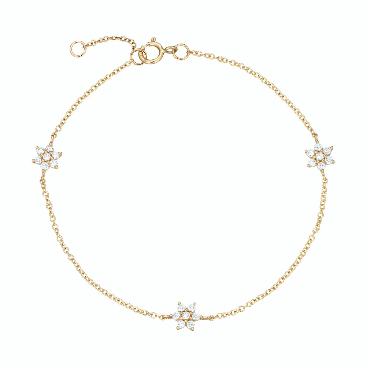 Aveny LUXURY - Fleur Armbånd, 0,36 ct. w/si 14 kt. guld