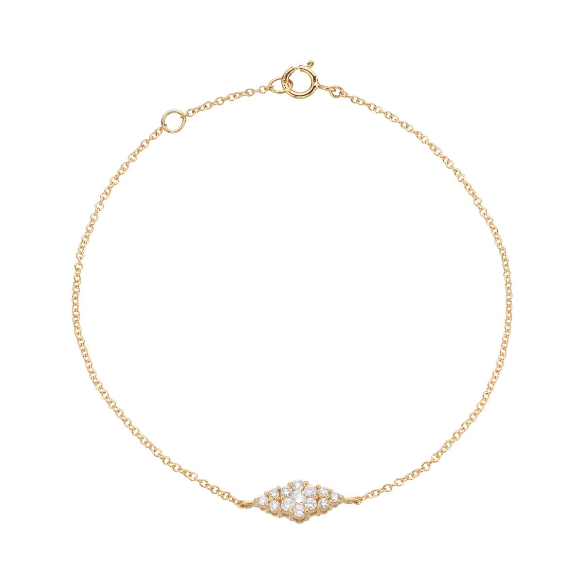 Aveny LUXURY - Armbånd, 0,28 ct. w/si, 19 cm 14 kt. guld