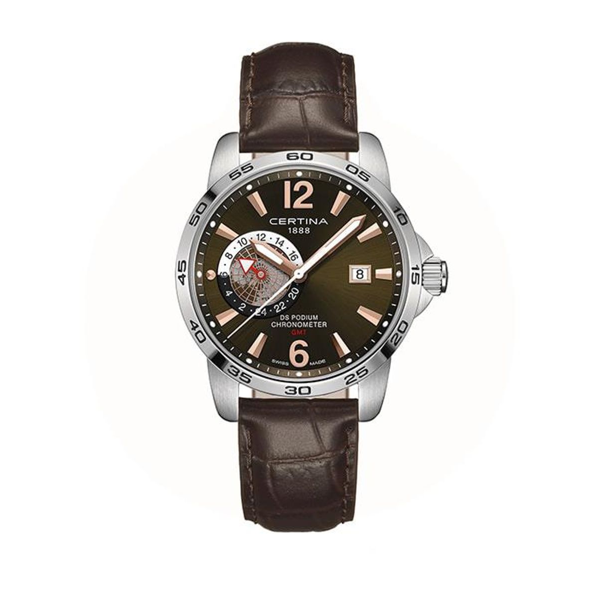 Certina - DS Podium GMT COSC Herreur rustfrit stål C0344551608701