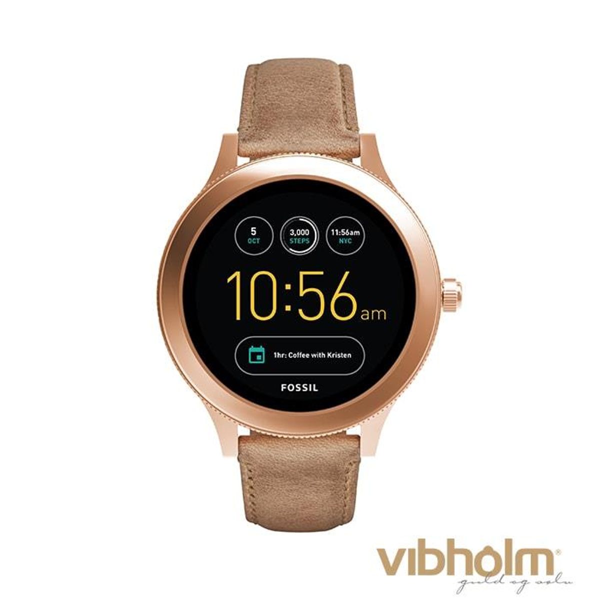 FOSSIL - Q Venture Smartwatch Dame rosaguldfarvet stål FTW6005