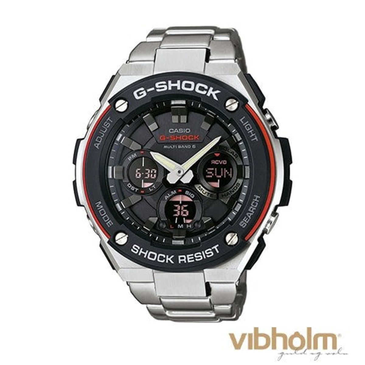 Casio - G-Shock Herreur stål/sort resin GST-W100D-1A4ER