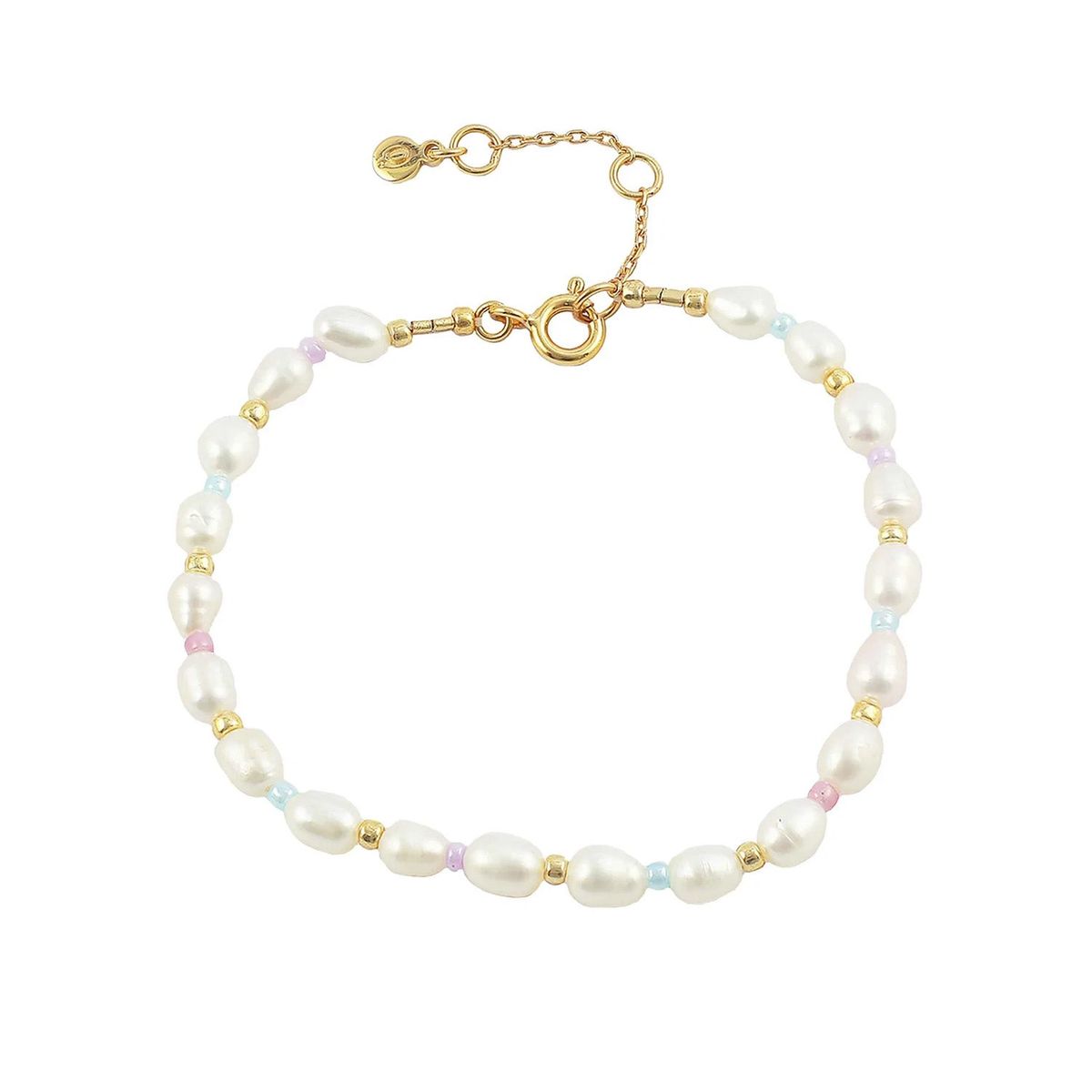 Hultquist Copenhagen - Pastel Perle armbånd forgyldt sølv sterlingsølv