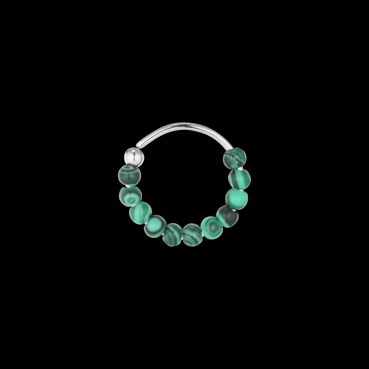 Jane Kønig - Bermuda Malachite Twist ørering BTW02-SS22-S