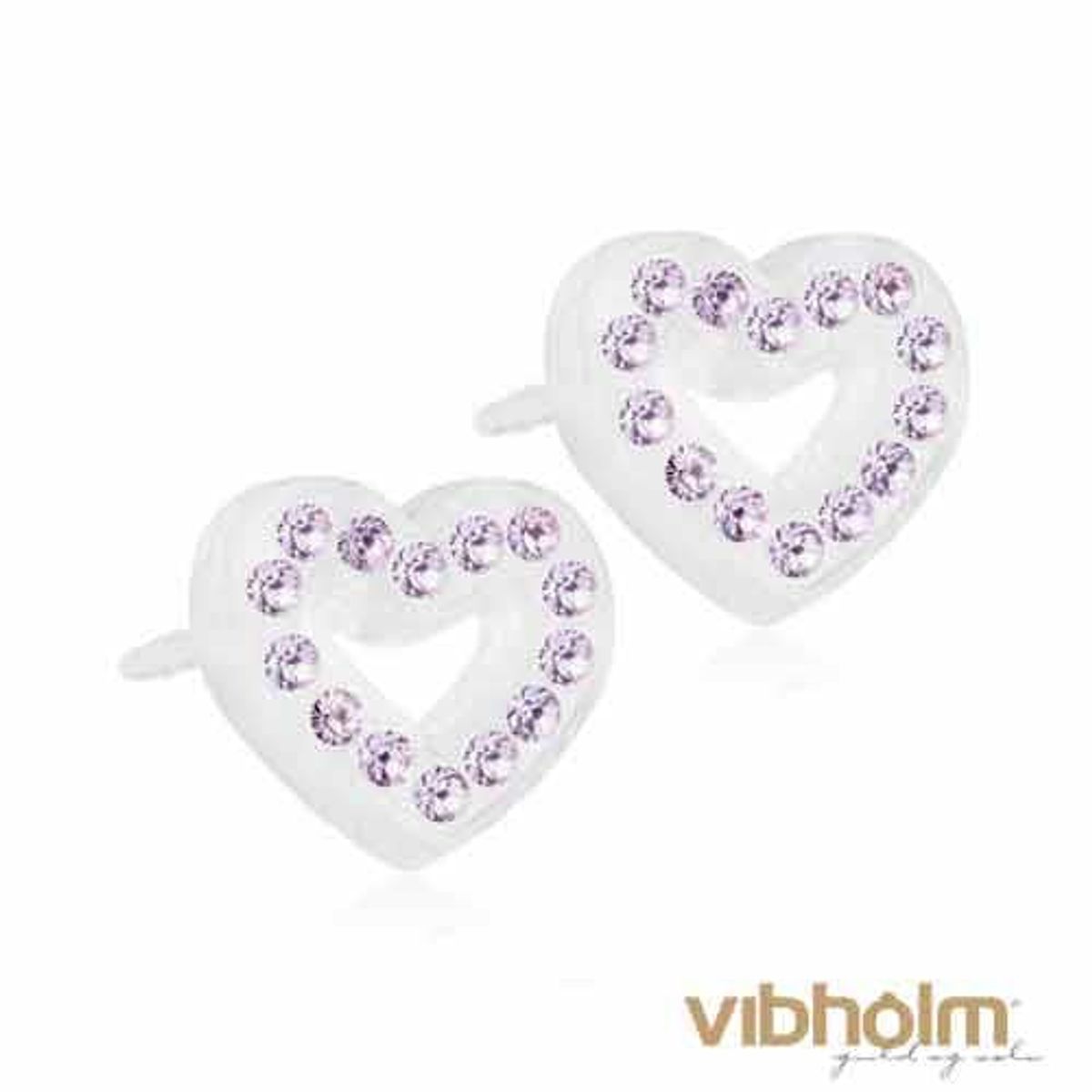 Blomdahl - Brilliance Heart Hollow Violet Ørestikker 15-01121-26