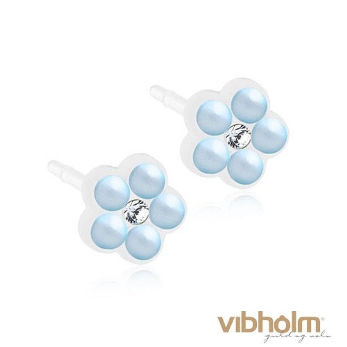 Blomdahl - Daisy Pearl Light Blue ørestikker 15-0114-67