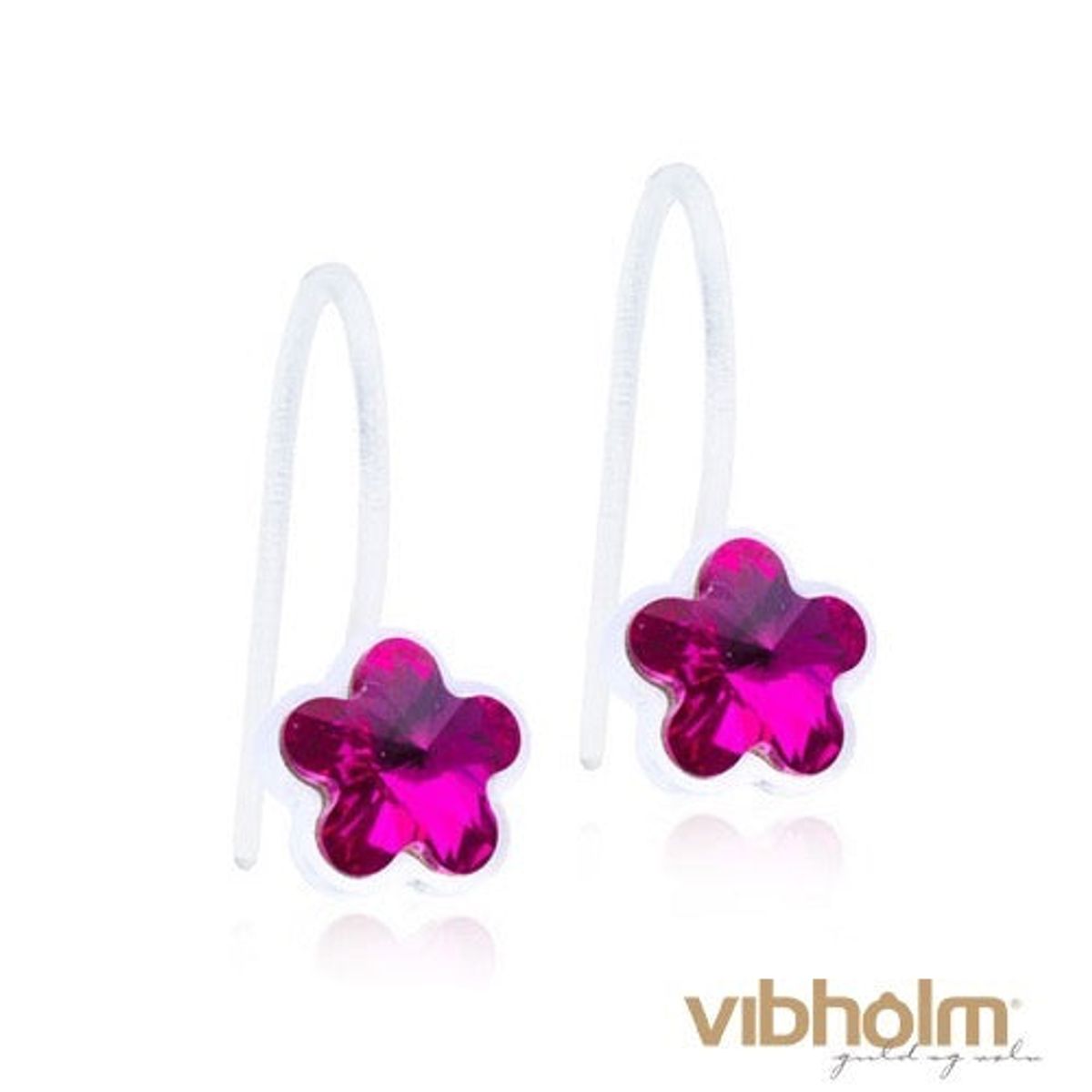 Blomdahl - Pendant Fixed Flower Fuchsia øreringe 15-0180-3009