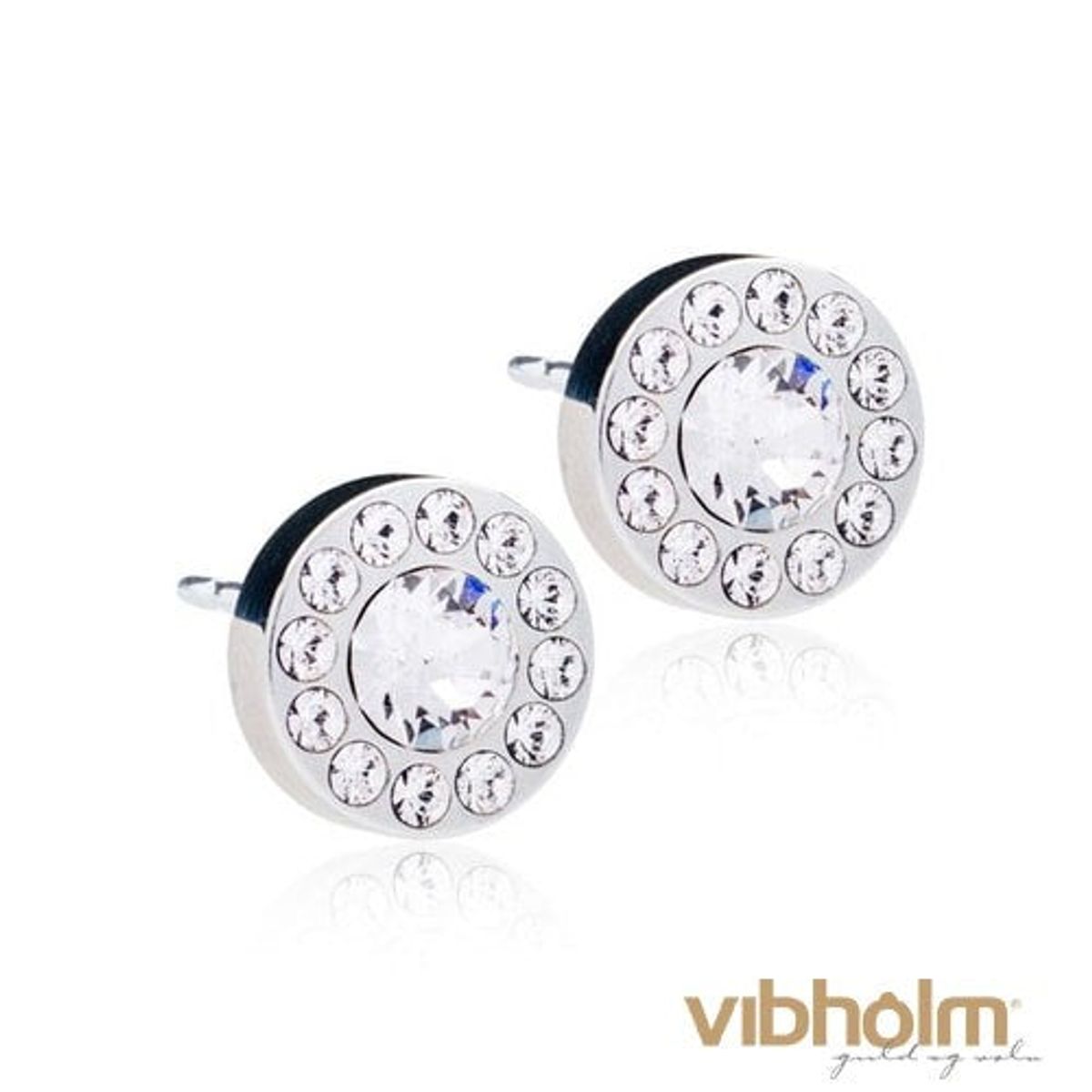 Blomdahl - Brilliance Halo Crystal Ørestikker medicinsk titanium 15-1465-01