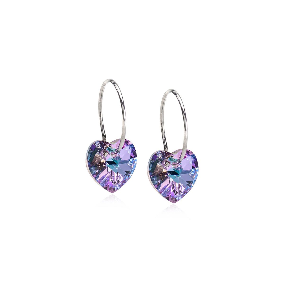 Blomdahl - Heart Lilac hoops titan Titanium