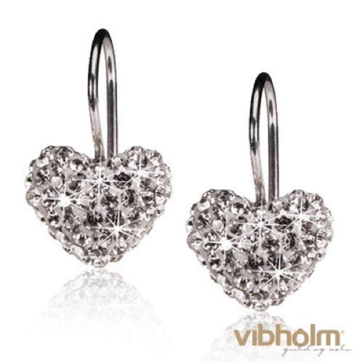 Blomdahl Crystal Heart White ørering 15-1294-12