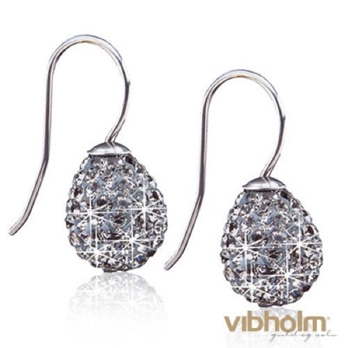 Blomdahl Crystal Drop Black Diamond ørering 15-1295-12