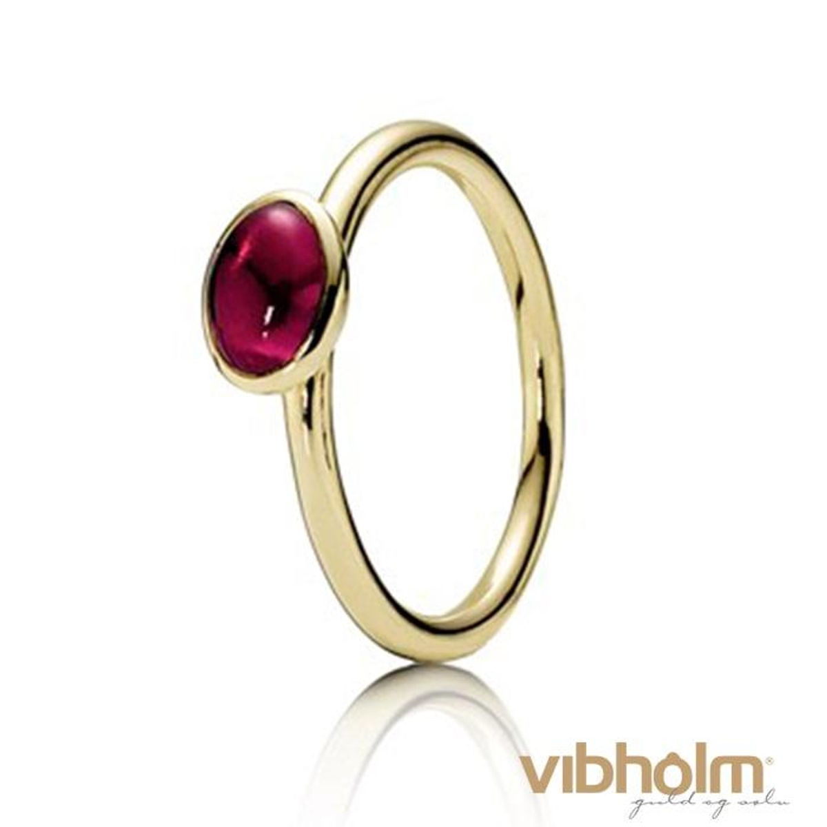 Pandora - Rhodolite Gold Ring 14 kt 150162RHL