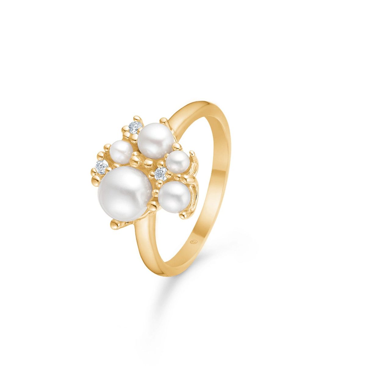 Mads.Z Mads Z - Diamond Cloud ring 14 karat guld