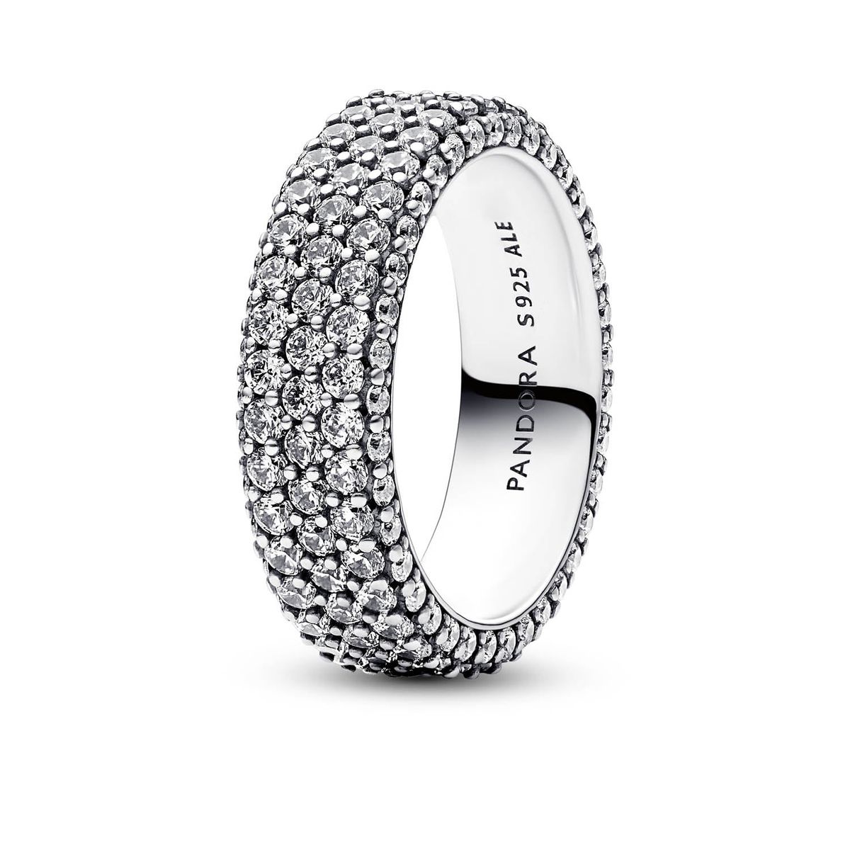 Pandora - Timeless Pavé Triple Row ring Sølv sterlingsølv