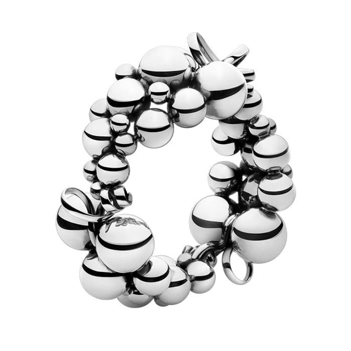 Georg Jensen - Moonlight Grapes Armbånd oxideret sterlingsølv 20000675