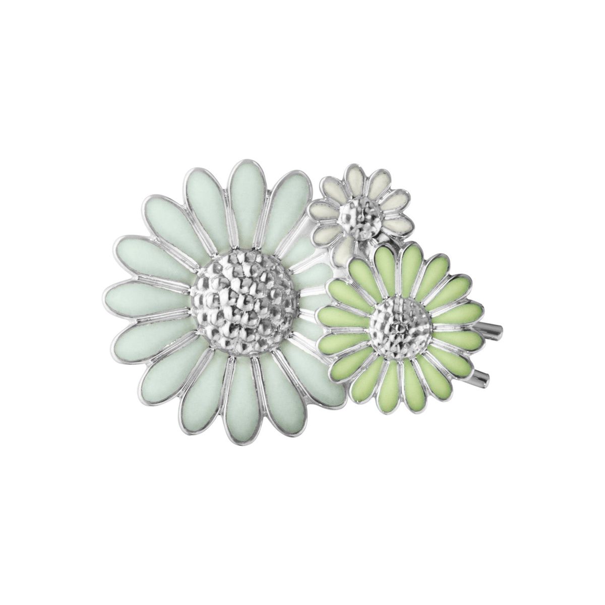 Georg Jensen - Daisy Green hårspænde sølv sterlingsølv