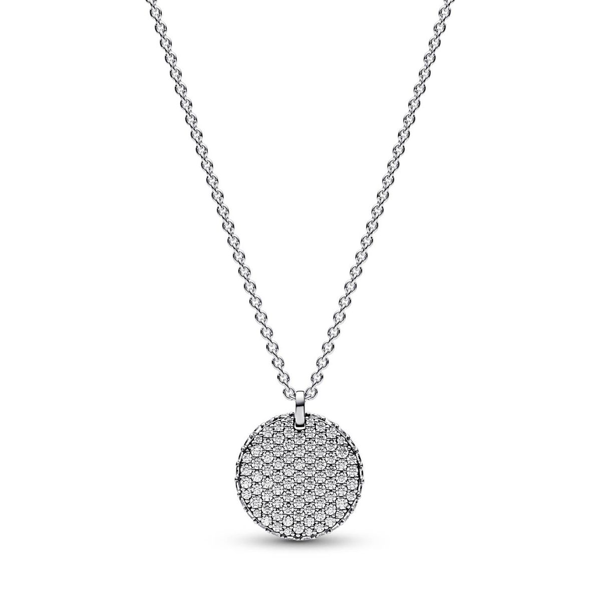 Pandora - Timeless Pavé Round halskæde Sølv sterlingsølv