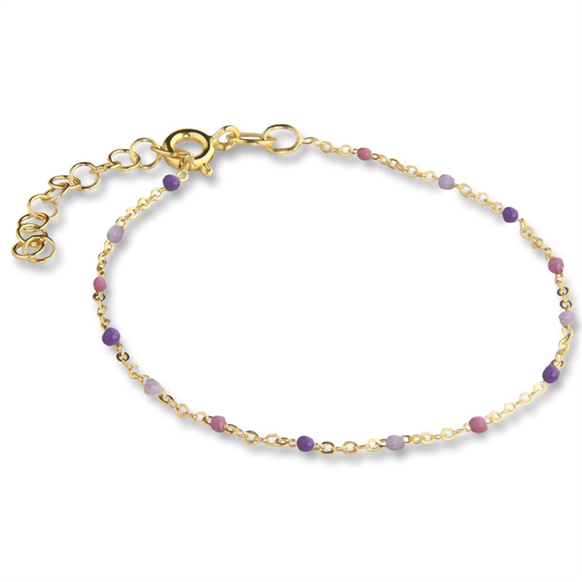 Jeberg Jewellery - Lavender Beaded armbånd forgyldt sølv sterlingsølv