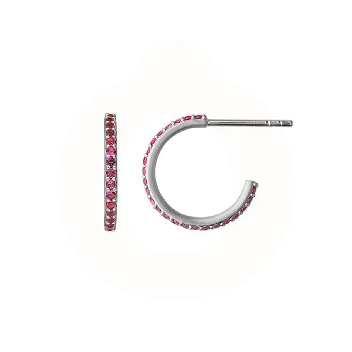 byBiehl - Mini Sparkle Pink hoops 4-029p-R