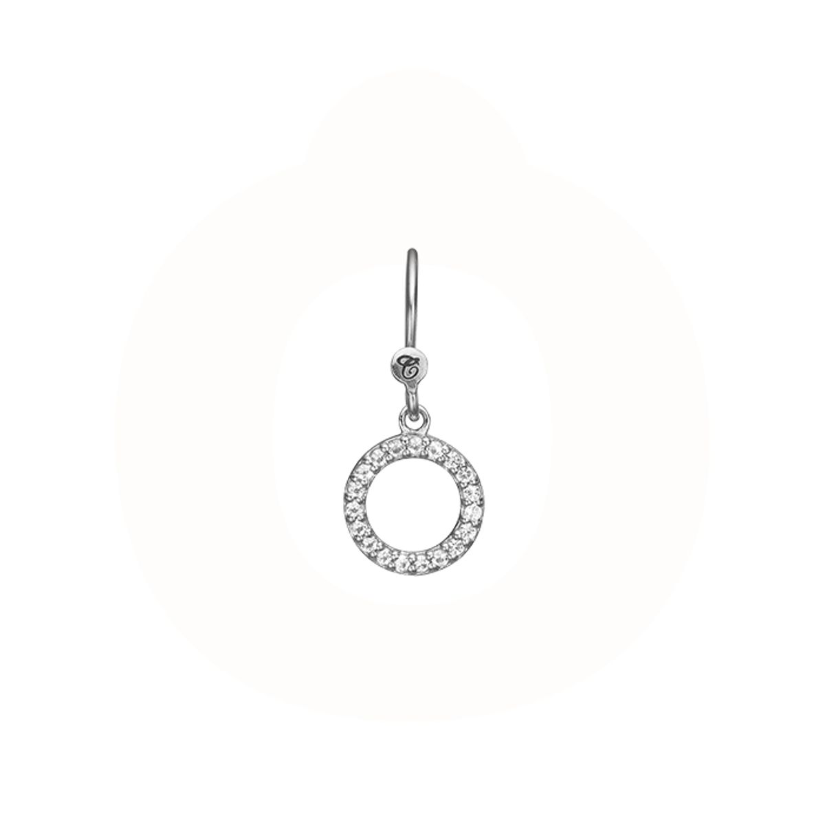 Christina Design London Jewelry & Watches - Hanging Topaz Circle øreringe sølv 670-S19