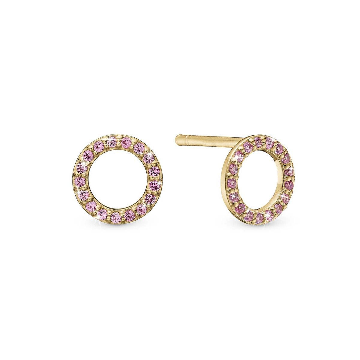 Christina Design London Jewelry & Watches - Colourful Circles Pink ørestikker Forgyldt sterlingsølv