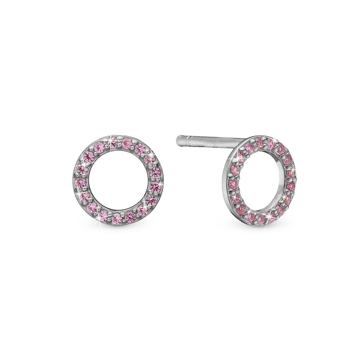 Christina Design London Jewelry & Watches - Colourful Circles Sterlingsølv Pink ørestikker