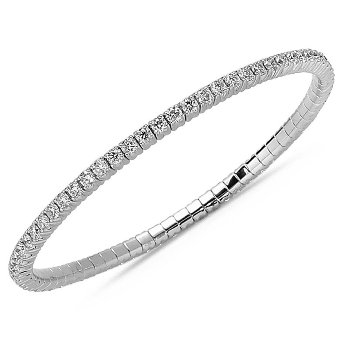 Diamond Collection - Flex armbånd Large, 4,00 ct g/si 18 karat hvidguld Guld