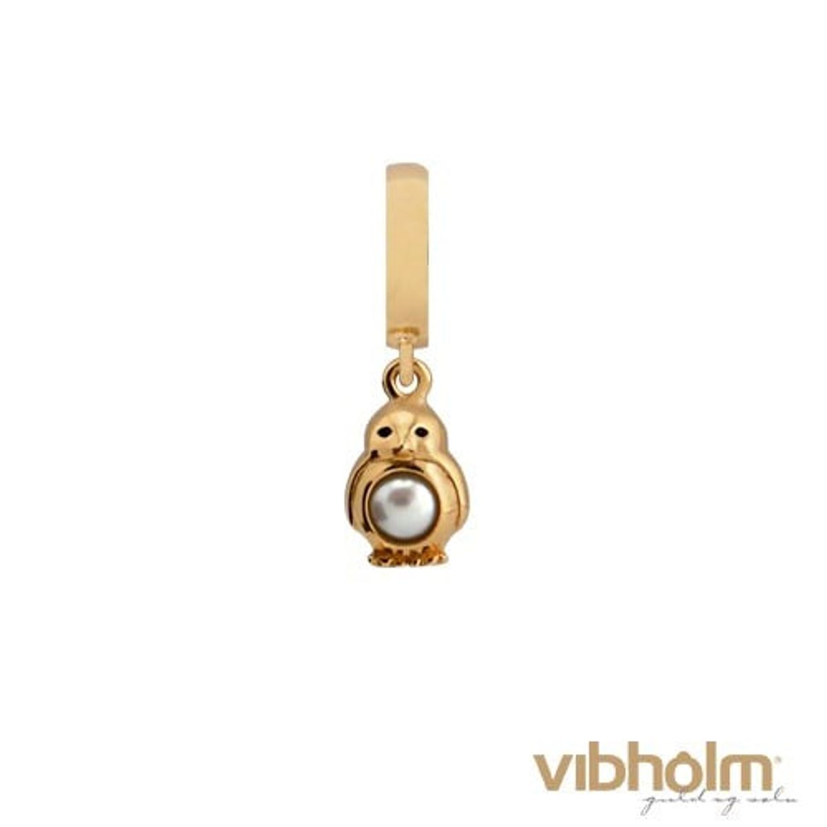 Christina Design London Jewelry & Watches - Pearl Penguin Charm forgyldt sølv