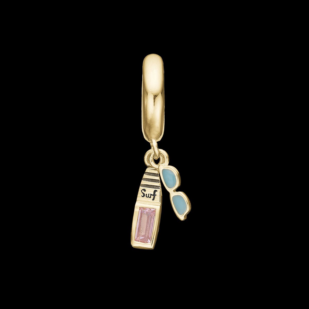 Christina Design London Jewelry & Watches - Surfboard charm, Limited Edition, 6 mm Forgyldt sterlingsølv