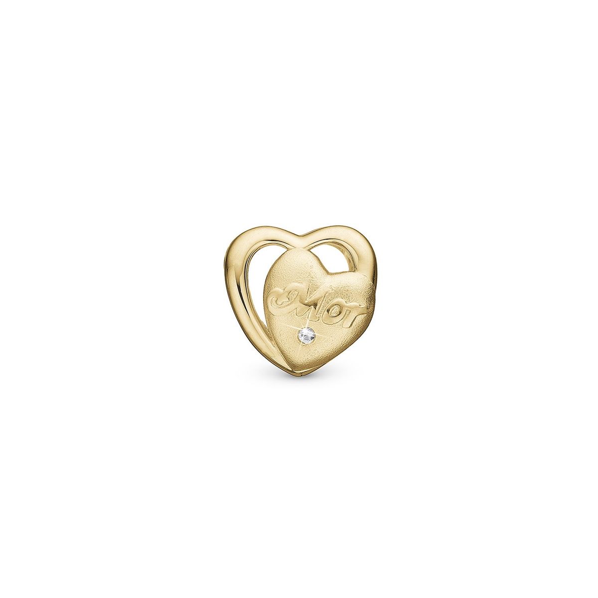 Christina Design London Jewelry & Watches - Mor I love You charm forgyldt 4 mm. sterlingsølv