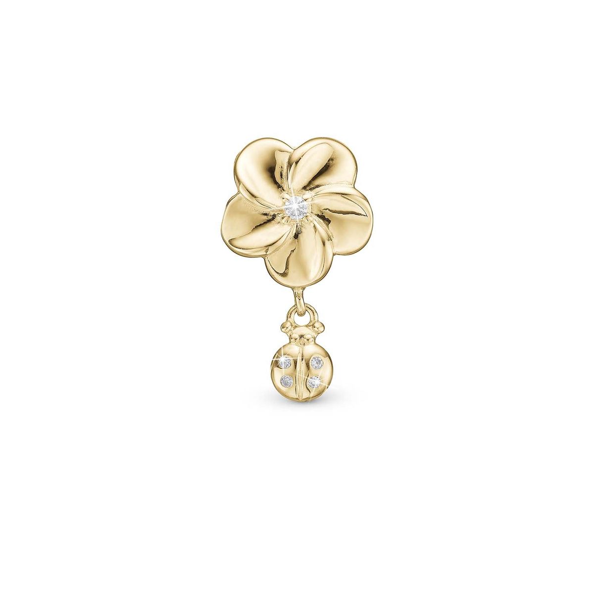 Christina Design London Jewelry & Watches - Flower and Ladybird charm forgyldt 4 mm