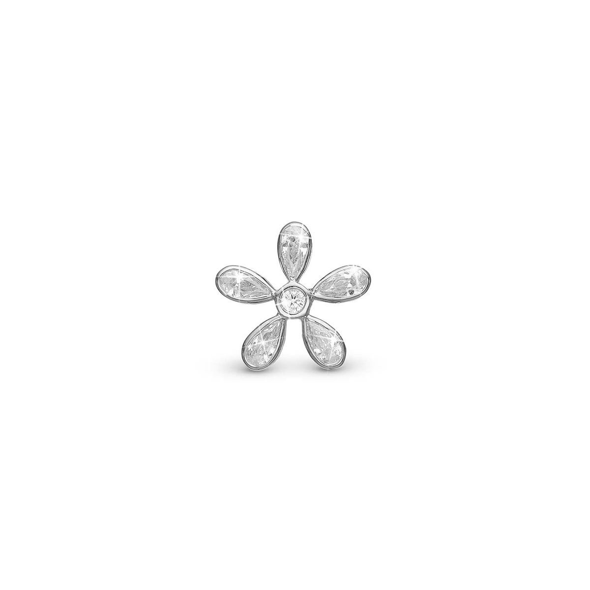 Christina Design London Jewelry & Watches - Magical white Flower charm, 4 mm Sterlingsølv