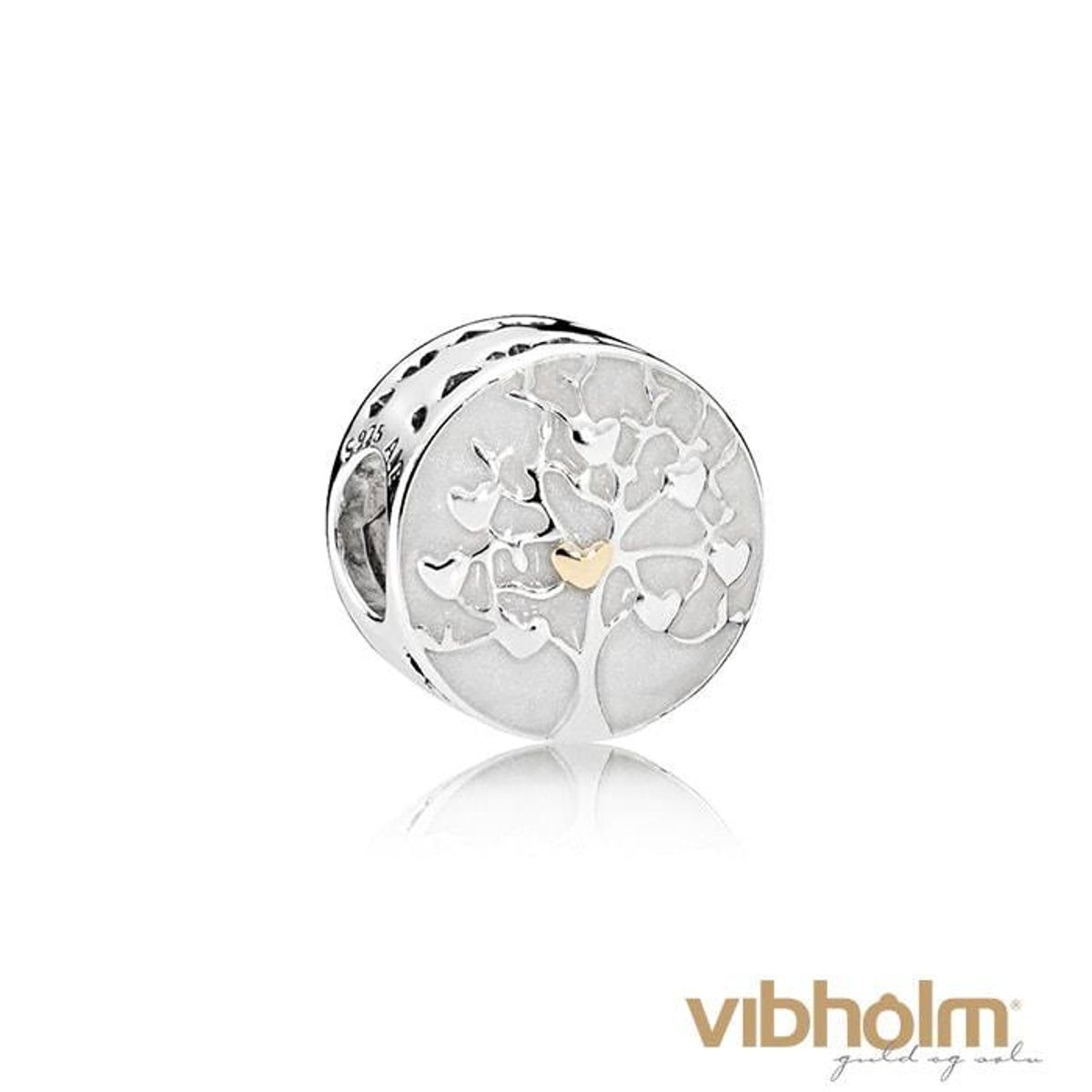 Pandora - Tree of Hearts Charm sølv/14 kt guld 792106EN23