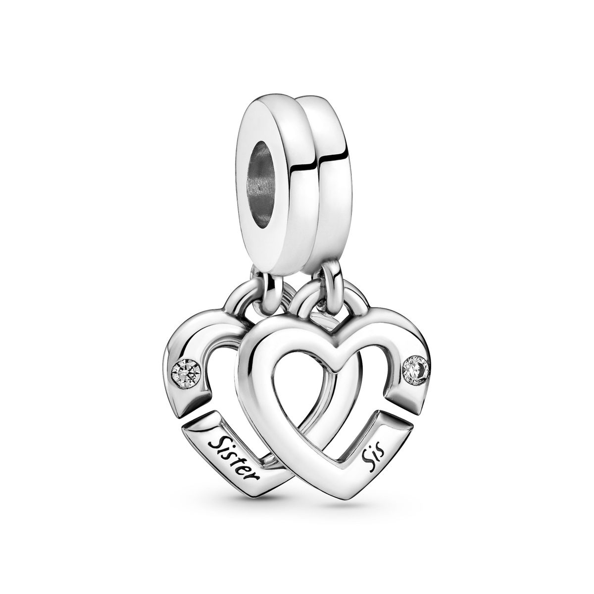 Pandora - Linked Sister Hearts Split charm 799538C01